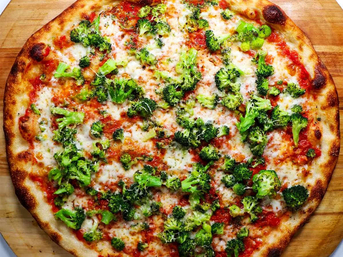 pizza de brócolis